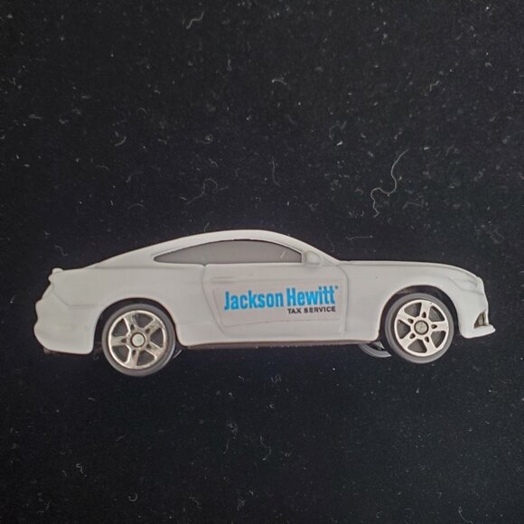Maisto 2015 Ford Mustang GT Diecast Car White Jackson Hewitt Tax ServeLogo Promo - Picture 9 of 14
